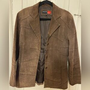 Vintage Brown Patchwork Marcelle Renee Leather Jacket size M